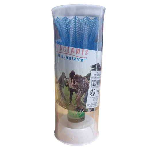 Boîte de 4 Volants de Badminton – 2 Bleus et 2 Verts
