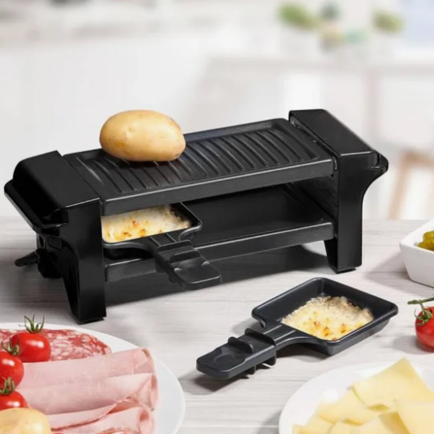Service à raclette 2 personnes KITCHENCOOK RC RIGI BLACK – Idéal repas en tête-à-tête