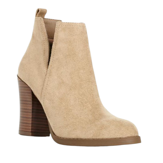 Bottine à Talon Femme JustFab Efie – Couleur Natural – Taille 42 – Talon 10 cm