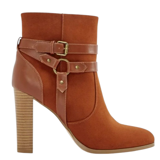 Bottines à Talon Haut JustFab Lisa – Couleur Rust – Taille 40,5 – Talon 10,16 cm