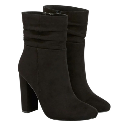 Bottines à Talon Noir JustFab Malvina – Taille 42 – Talon 10 cm
