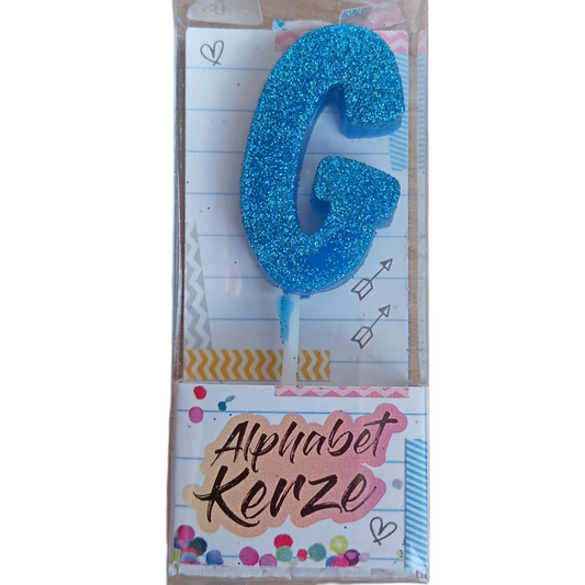 Bougie d’anniversaire alphabet lettre G à paillettes