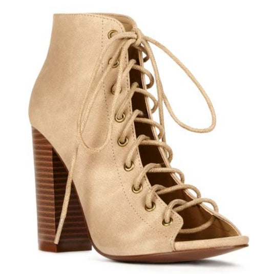 Chaussures à talons taupe JustFab Roden – T. 38,5 et 42 – Talon 10 cm