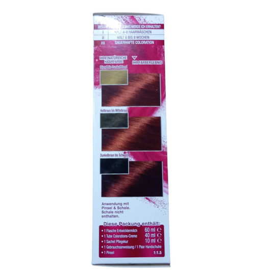Coloration Garnier Color Intense 6.60 Rouge Intense avec Pinceau
