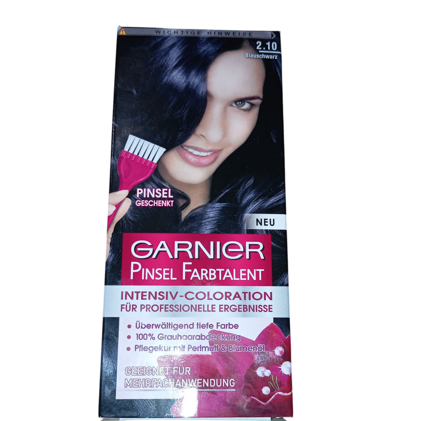 Coloration Garnier Pinsel Farbtalent Noir Bleu 2.10 avec Pinceau Applicateur
