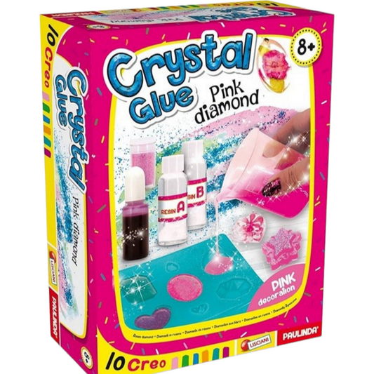 kit Crytal glue Diamond Fabrique tes Pierres précieuses rose vert ou bleu