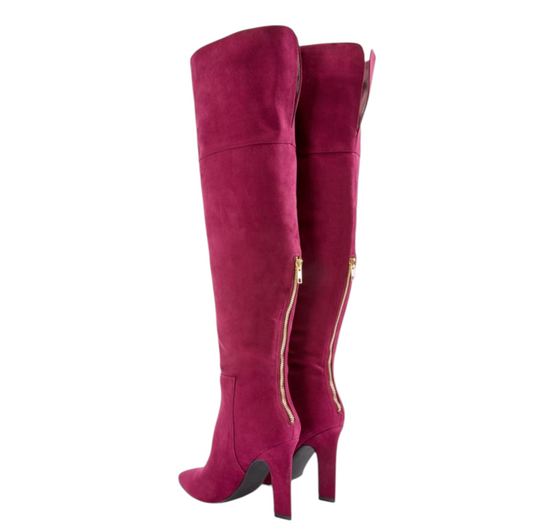Cuissarde à Talon Femme JustFab Becky – Couleur Raspberry – Taille 36,5