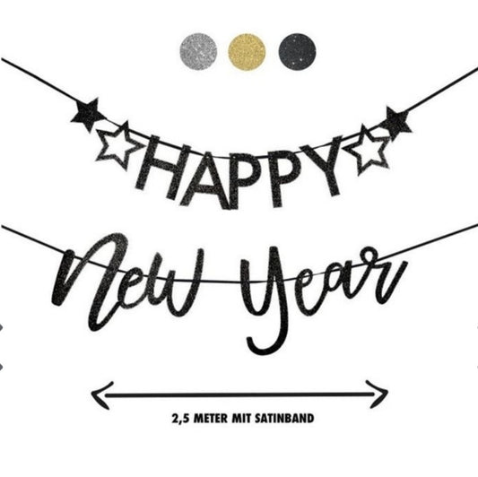 Guirlande "HAPPY NEW YEAR" 3 coloris disponible