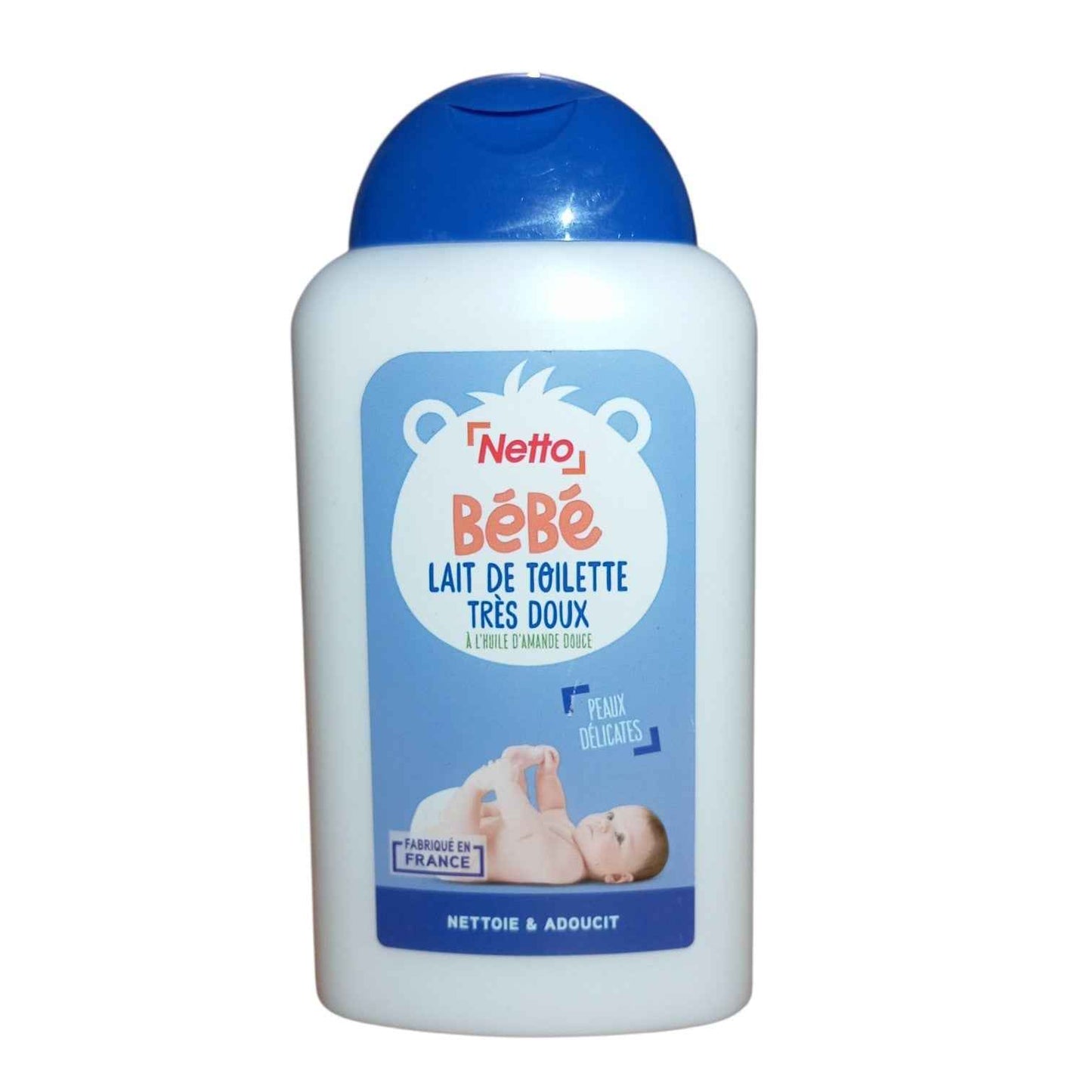 Lait de Toilette Très Doux Bébé Netto 300 ml à l’Huile d’Amande Douce