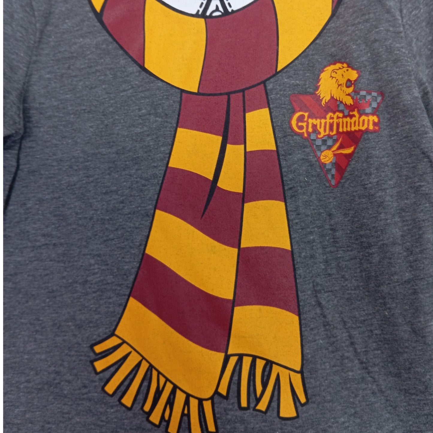 T-shirt Harry Potter Gryffondor Hermione Enfant Gris à Manches Longues – Fille – 52 % Coton, 48 % Polyester – Tailles 3/6 Mois à 7/8 Ans