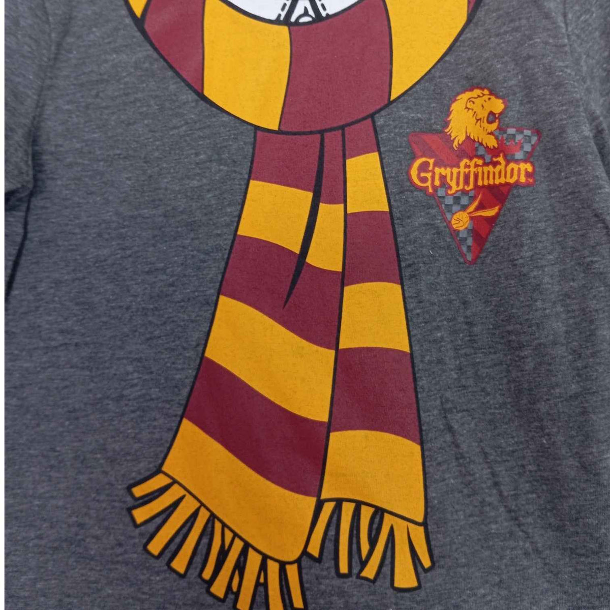T-shirt Harry Potter Gryffondor Hermione Enfant Gris à Manches Longues – Fille – 52 % Coton, 48 % Polyester – Tailles 3/6 Mois à 7/8 Ans
