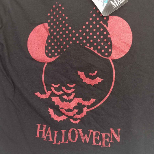 T-shirt Minnie Mouse Halloween Enfant Noir à Manches Longues – 100 % Coton – Tailles 3, 4, 5 et 6 Ans
