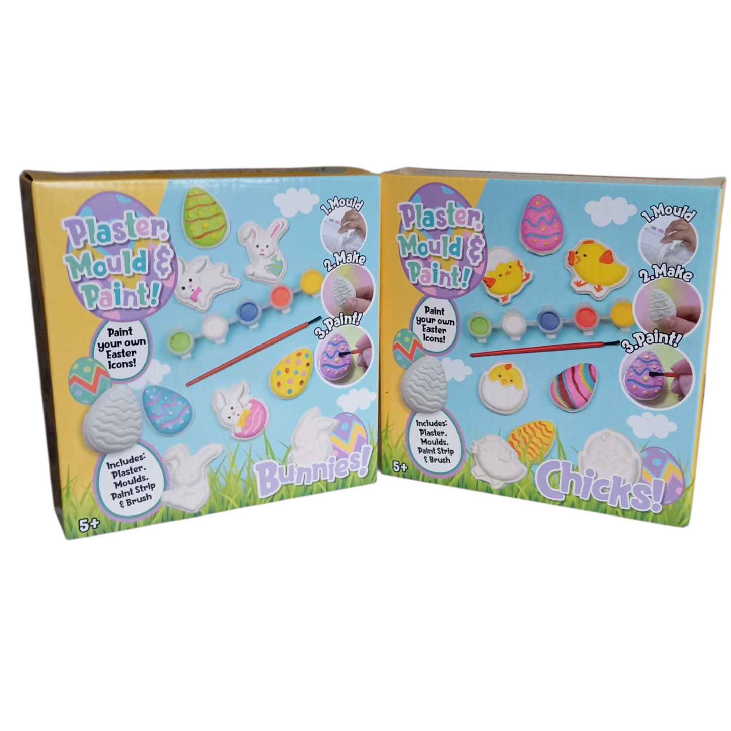 Figurines en Plâtre à Faire Soi-Même – Lapins ou Poussin de Pâques