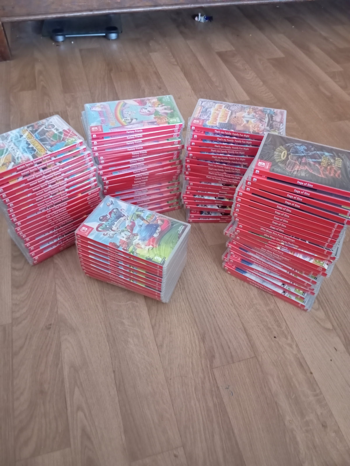 Lot de 94 jeux Nintendo Switch neufs sous blister – Lot revendeur – 11 titres