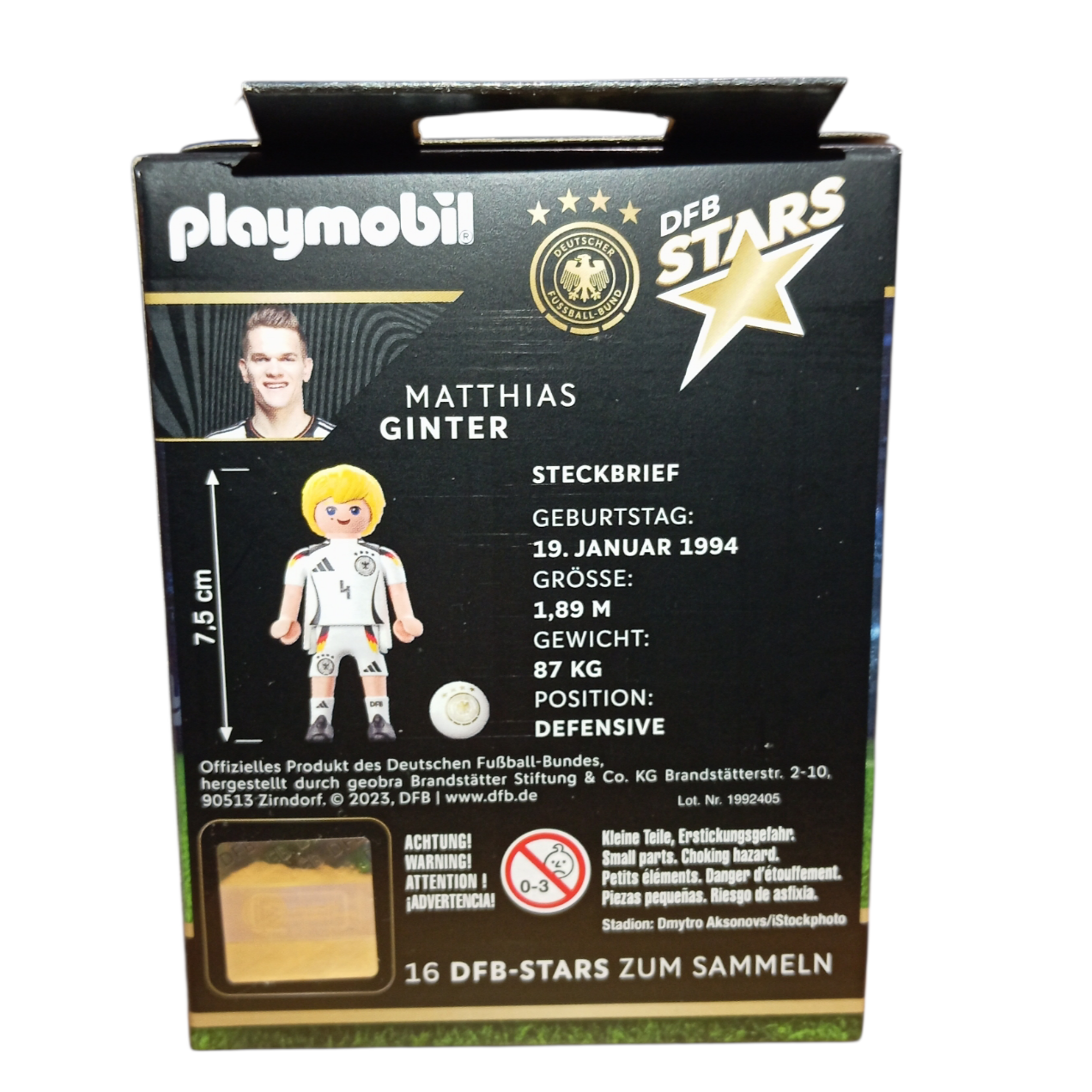 Playmobil 71665 Matthias Ginter Figurine Officielle DFB Édition Limitée