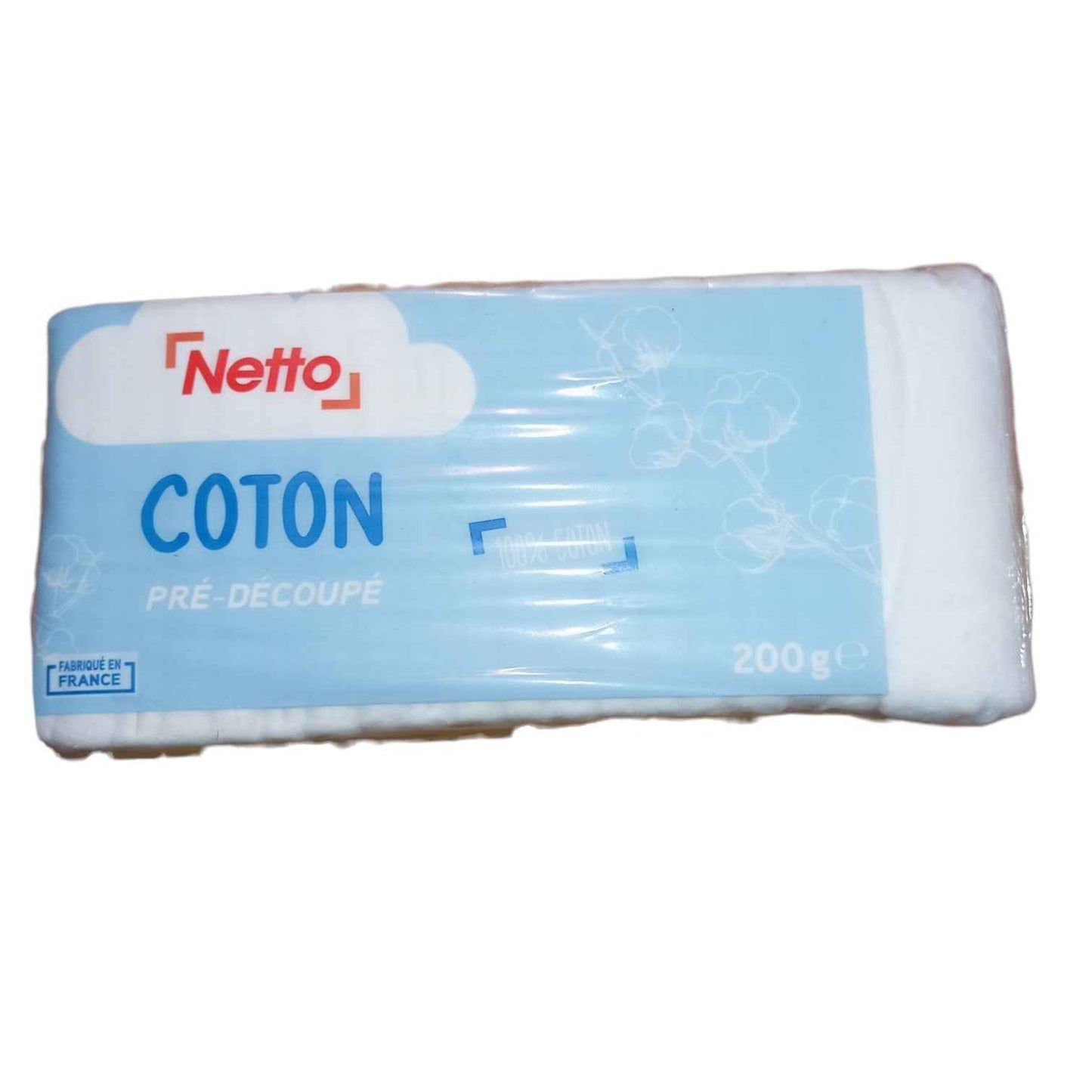 Coton Prédécoupé Netto 200 g – 100 % Coton Fabriqué en France