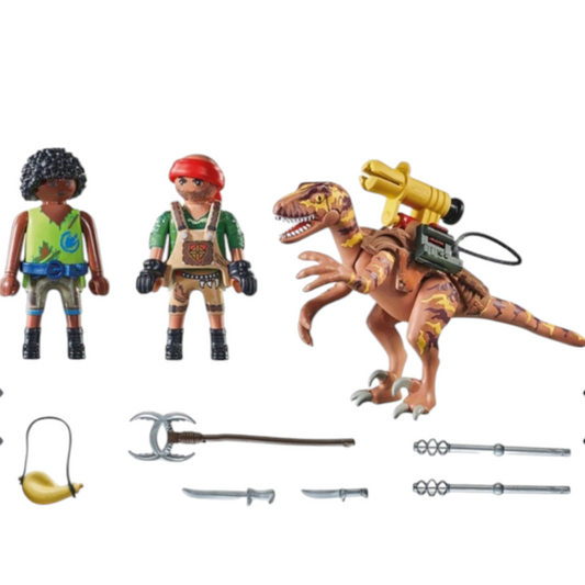Playmobil Dino Rise Deinonychus et Guerriers Réf 71264