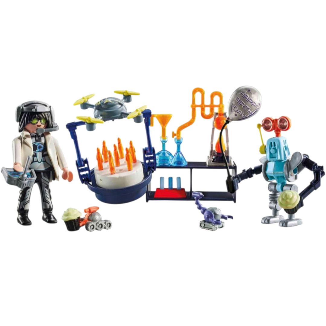 PLAYMOBIL 71450 Chercheur avec Robots Coffret My Life Édition 50 Ans