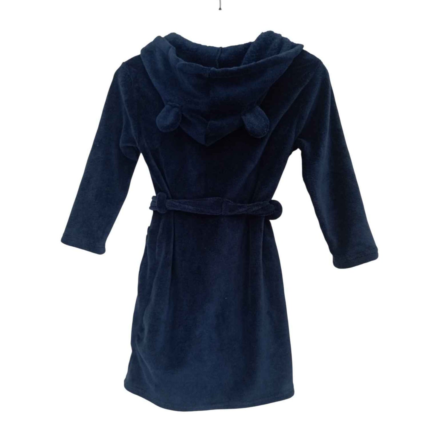 Peignoir Enfant à Capuche Tout Doux – Robe de Chambre avec Ceinture et Poches – Bleu Marine ou Violet Bordeaux – 3, 5 et 6 Ans