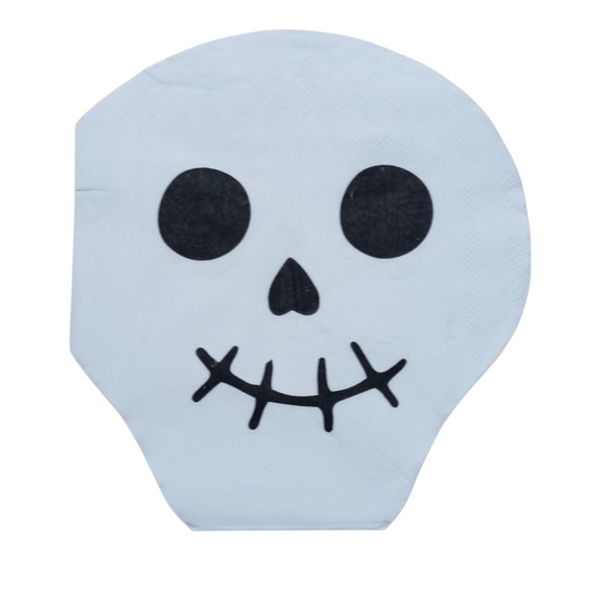 Lot de 20 Serviettes en Papier Tête de Mort – Décoration de Table Halloween