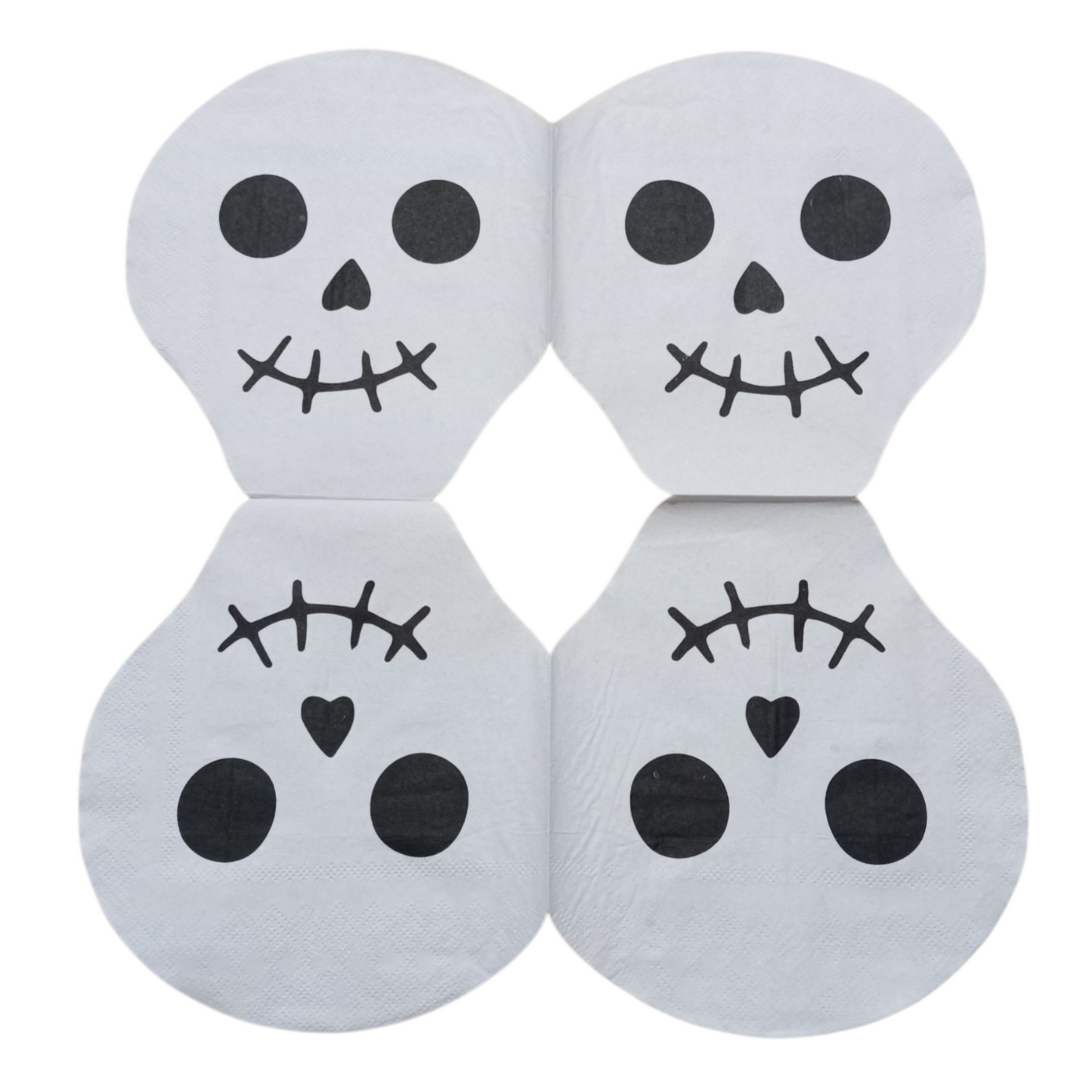 Lot de 20 Serviettes en Papier Tête de Mort – Décoration de Table Halloween