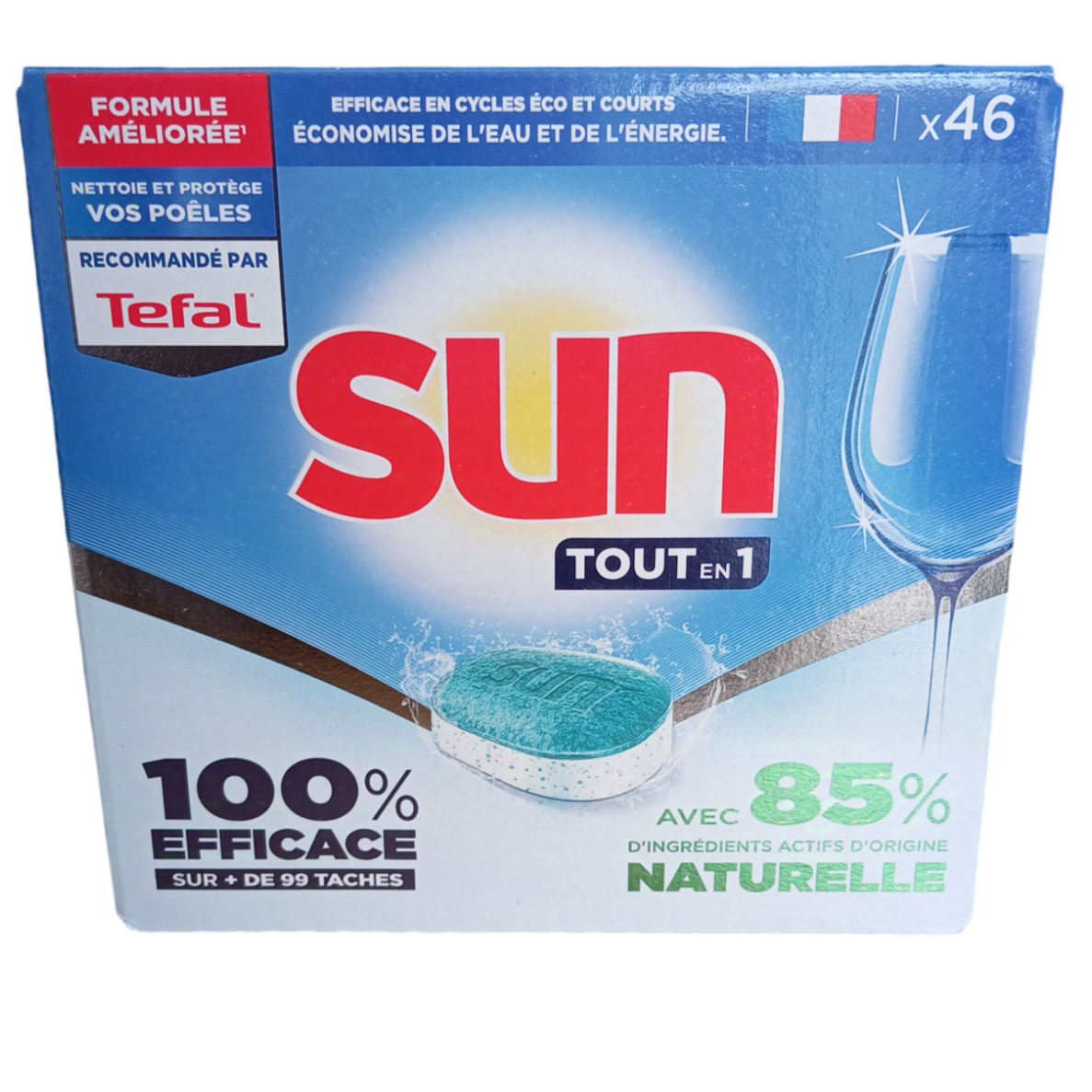Sun All in 1 Packung mit 46 Spülmaschinentabs