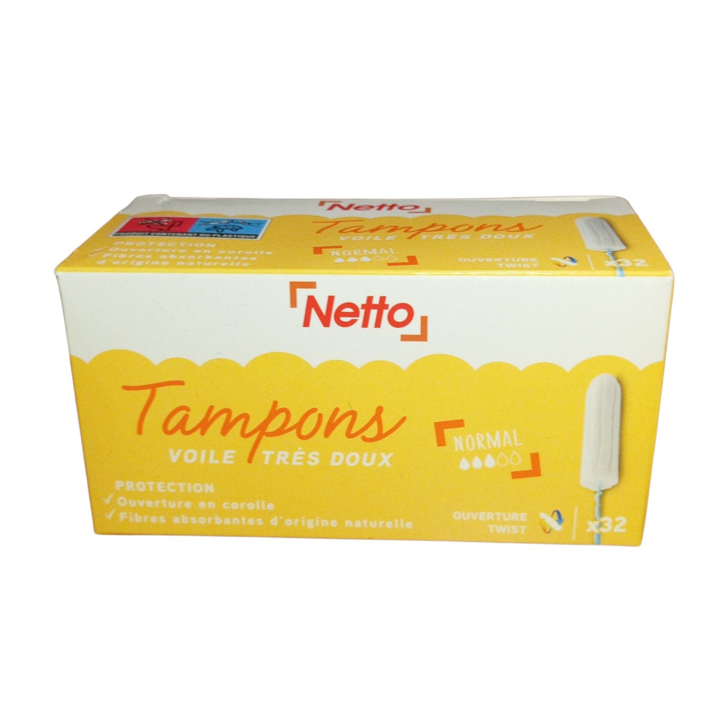 Tampons Voile Très Doux Flux Normal Netto x32 – Avec ou Sans Applicateur