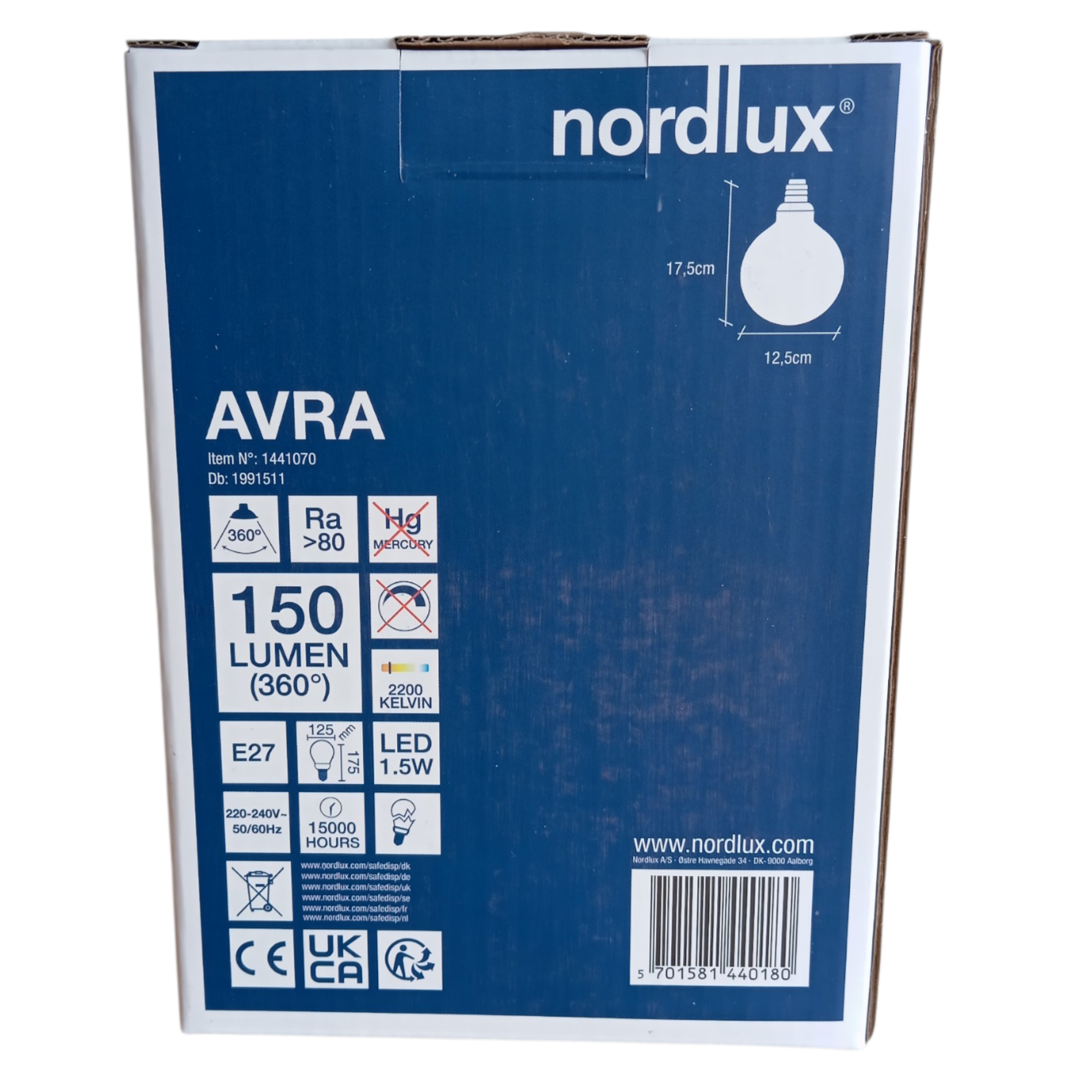 Ampoule LED Nordlux Avra E27 style industriel