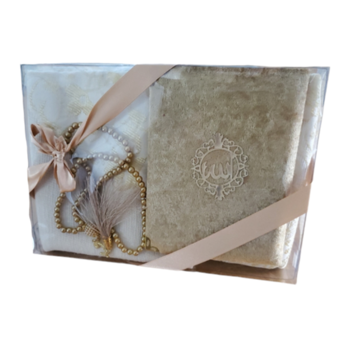 Coffret Tapis de Prière + Chapelet + Saint coran
