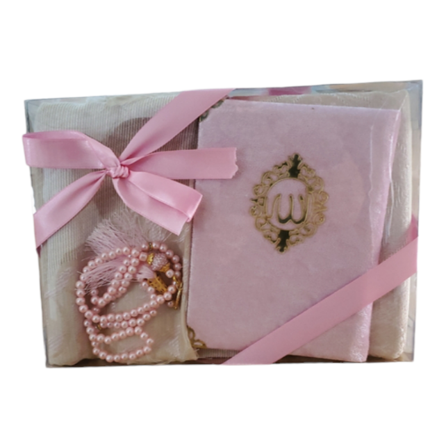 Coffret Tapis de Prière + Chapelet + Saint coran