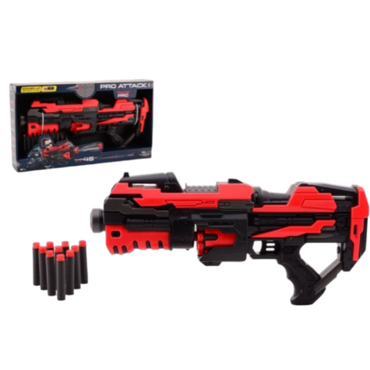 Fusil Pro Attack I Tack Pro lance flechettes noir et rouge