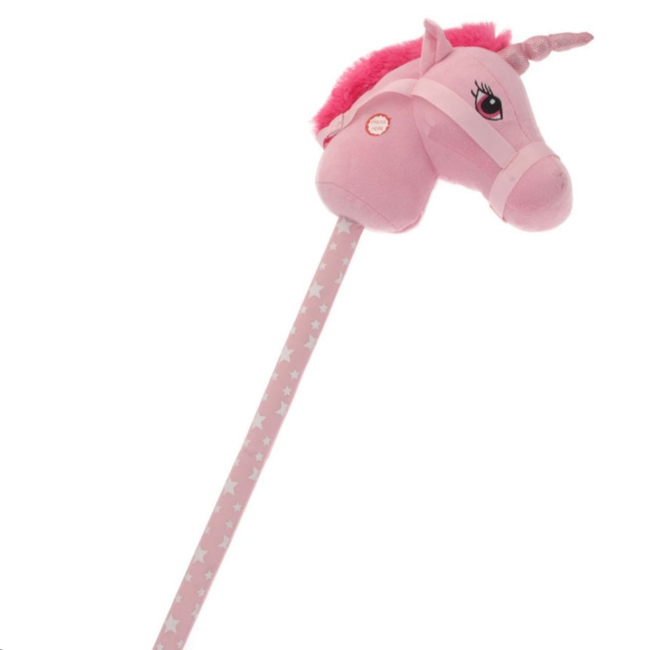 Cheval ou licorne bâton à chevaucher sonore