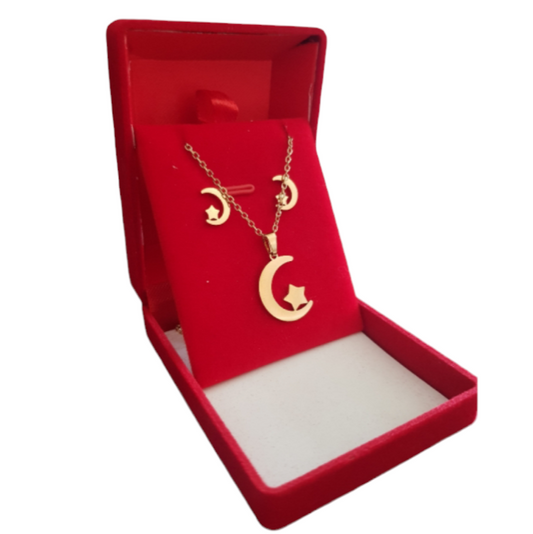 Set aus Halskette und Ohrringen