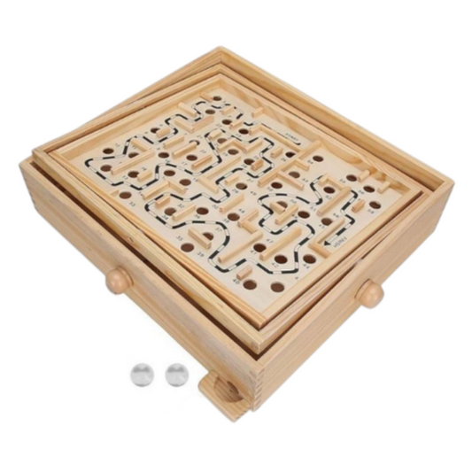Labyrinthe en bois, Jeu de coordination