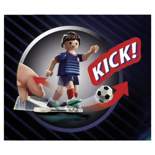 Playmobil Sport & Action – Joueur de Football Français – Réf. 71124 – Dès 5 Ans
