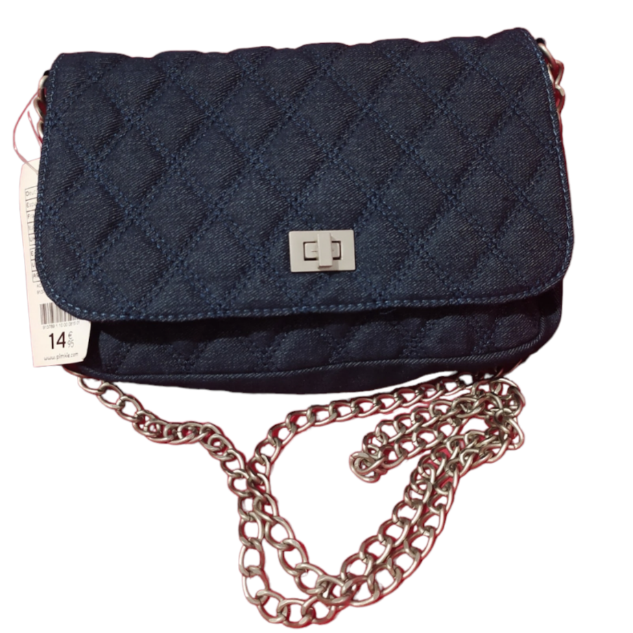 Handtasche in gesteppter Denim-Optik
