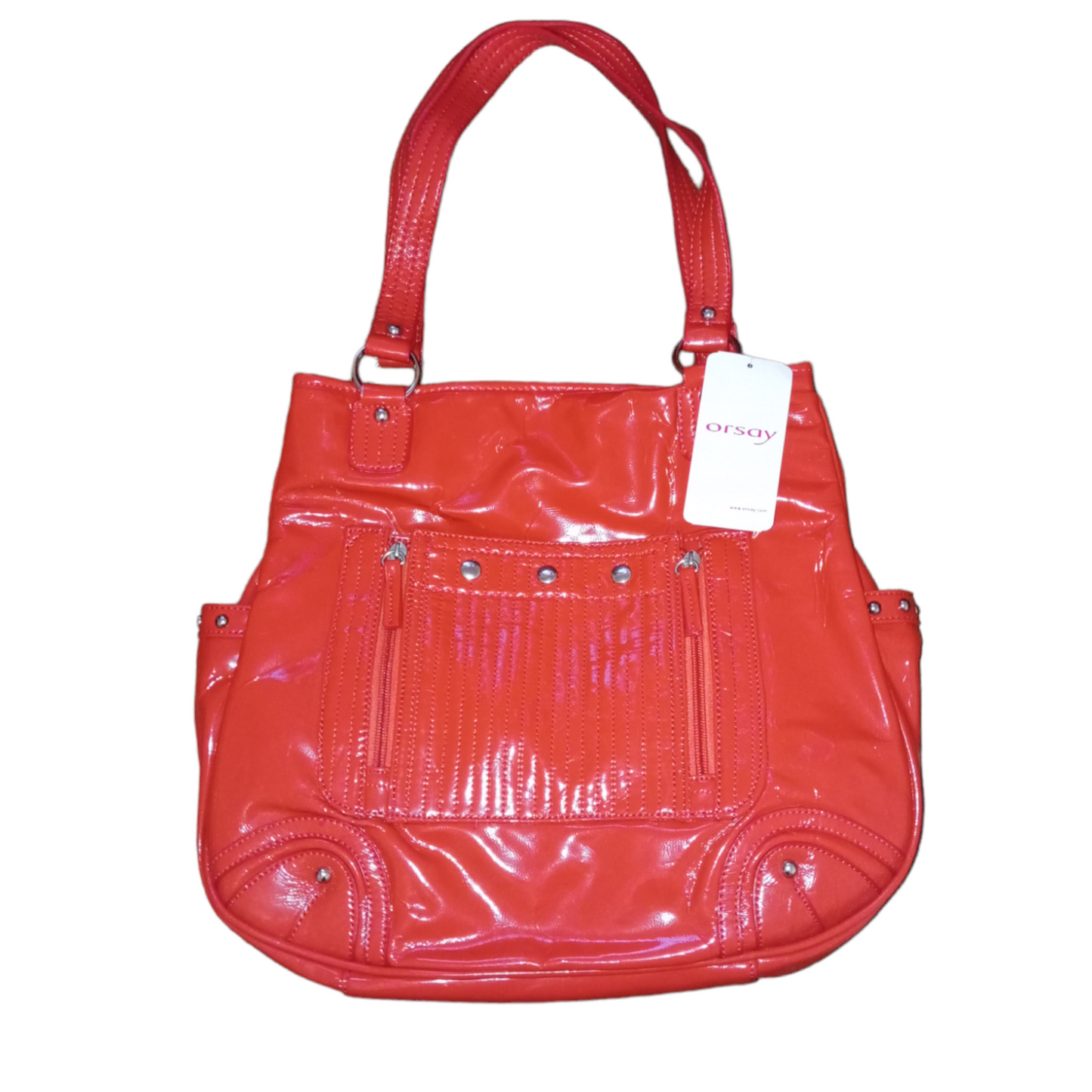 Orsay-Handtasche aus rotem Vinyl