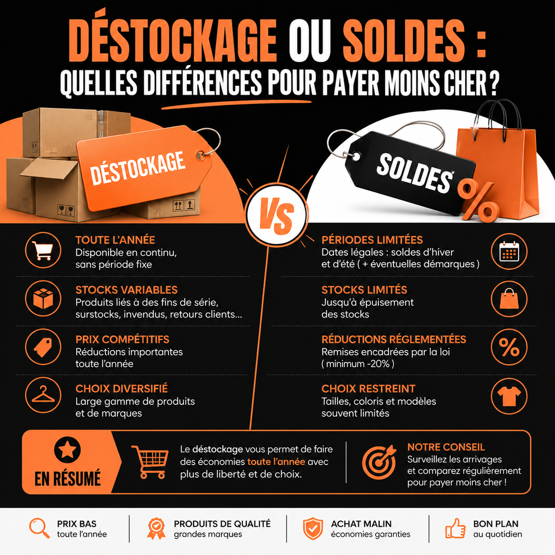 Déstockage ou soldes : quelles différences pour payer moins cher ?
