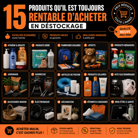 Les 15 produits qu'il est toujours rentable d'acheter en déstockage