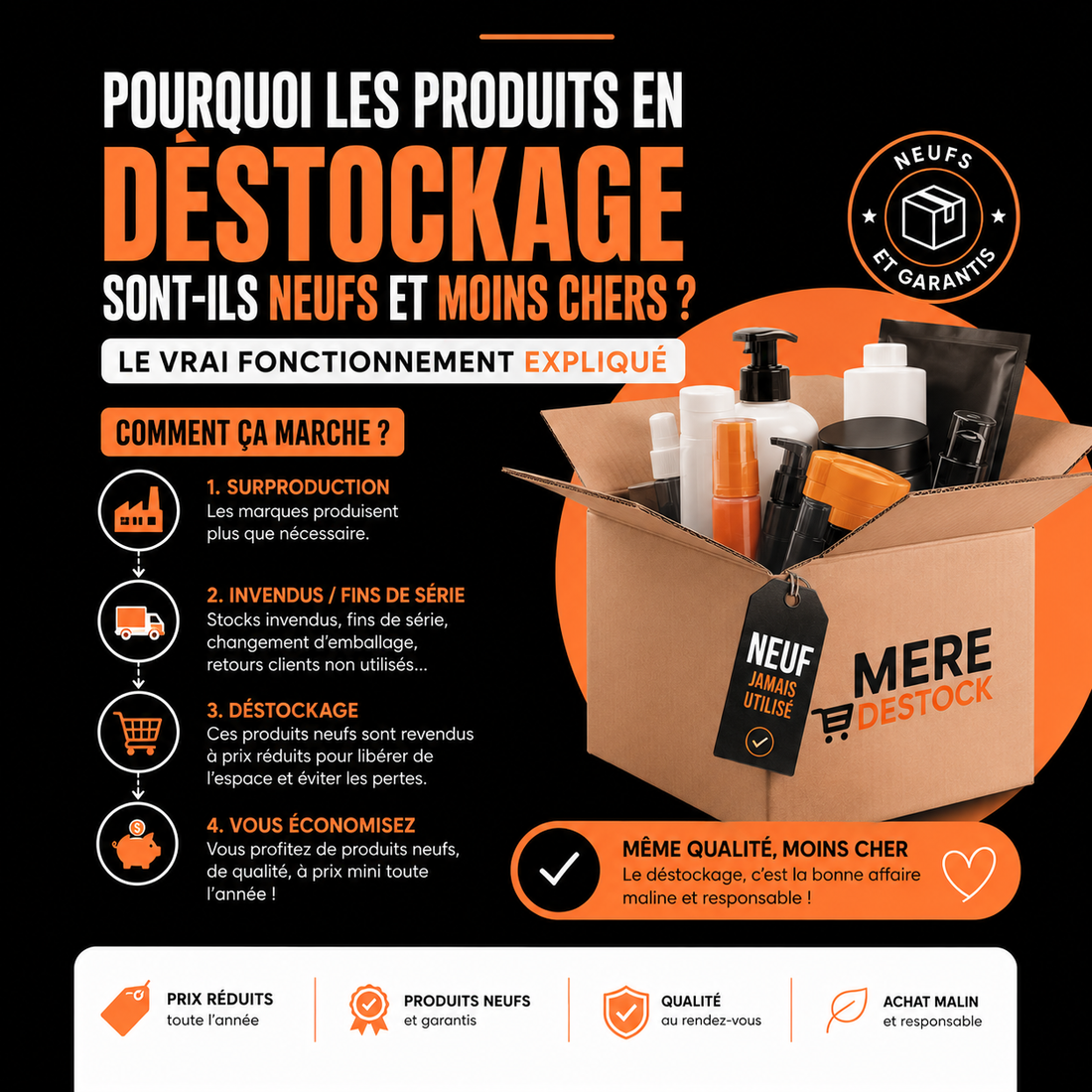 Pourquoi les produits en déstockage sont-ils neufs et moins chers ? Le vrai fonctionnement expliqué