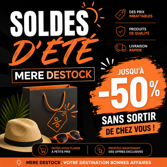 Soldes d'Été Mere Destock : Jusqu'à -50% Sans Sortir de Chez Vous !