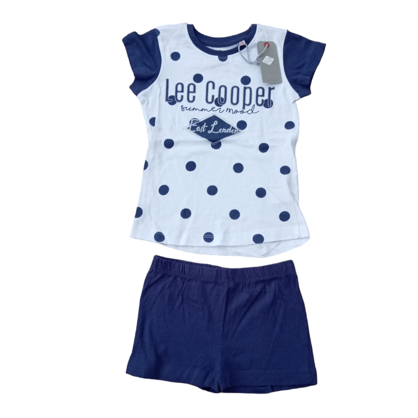 Ensemble Lee Cooper Enfant T-shirt + Short Bleu Marine et Blanc