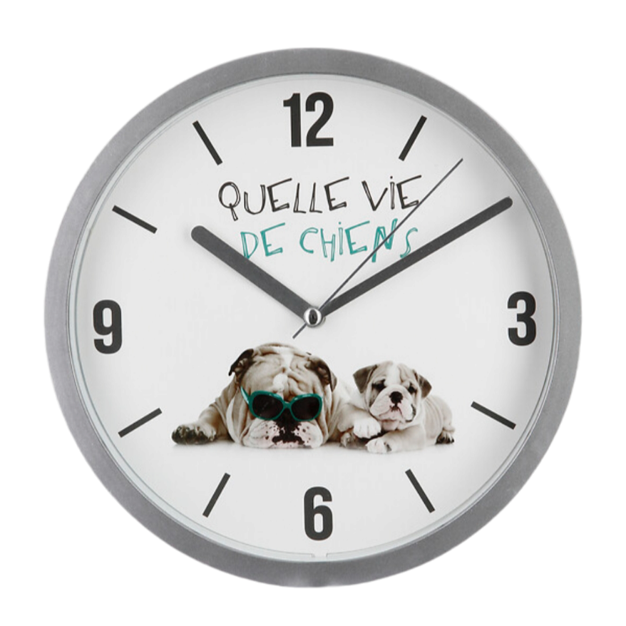 Horloge Atmosphera Chien - Disponible en 3 Variantes - Diamètre 22,3cm