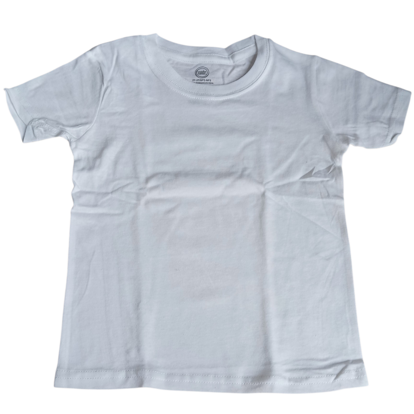 T-shirt Basique Garçon Matalan 100% Coton – Blanc – Taille 2-3 Ans