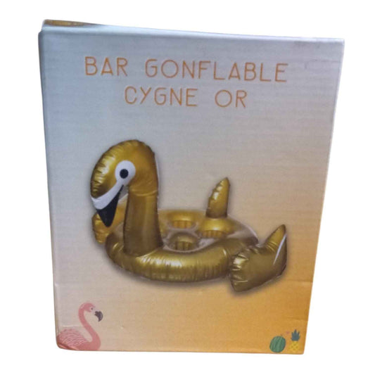 Bar Gonflable Cygne Doré pour Piscine et Spa