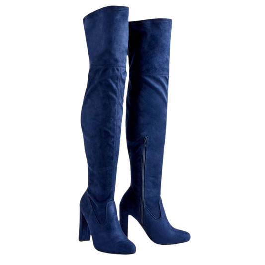 Bottes Hautes Femme JustFab Tibbie Navy Taille 38