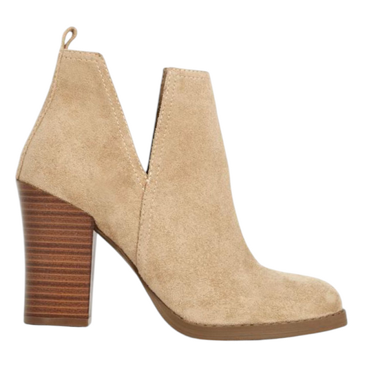 Bottine à Talon Femme JustFab Efie – Couleur Natural – Taille 42 – Talon 10 cm