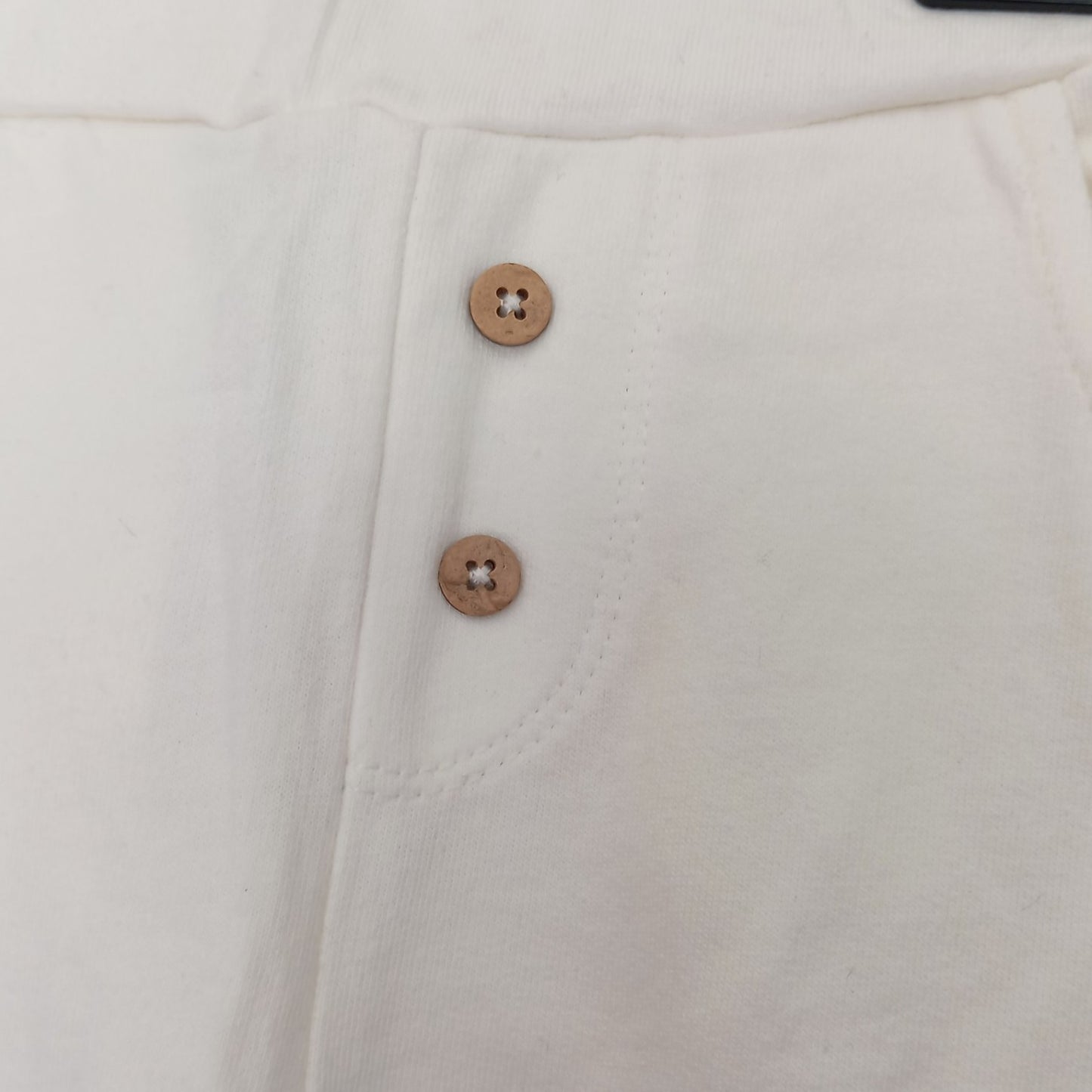 Pantalon Bébé Pommette en Coton Bio – Rose ou Blanc Cassé – 18 à 24 Mois