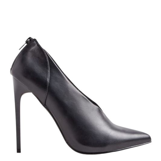 Escarpin Femme JustFab Marlo – Noir – Talon Aiguille 12 cm – Taille 40 – Simili Cuir
