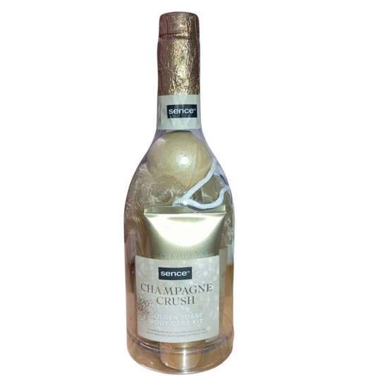 Coffret bain bouteille Champagne Crush Sence  – Coffret cadeau soins corps vegan